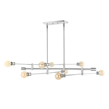 Atlas Modern Vintage Iron Arm-Adjustable LED Chandelier - JONATHAN Y